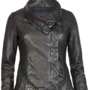 All Saints Ulani Black Leather Jacket